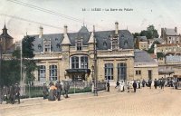 carte postale ancienne de Liège La Gare du Palais