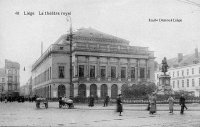 carte postale ancienne de Liège Le Théatre royal