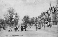 carte postale ancienne de Liège Boulevard d'Avroy