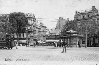 carte postale ancienne de Liège Pont d'Avroy