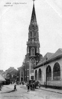 carte postale ancienne de Liège L'église Sainte-Foi