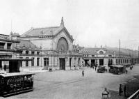 carte postale ancienne de Liège Gare des Guillemins