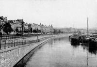 carte postale ancienne de Liège La Meuse et le quai Frère Orban