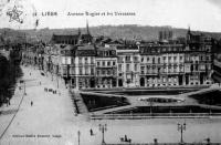 carte postale ancienne de Liège Avenue Rogier et les terrasses