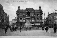 carte postale ancienne de Liège Place du maréchal Foch