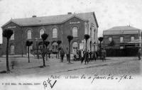 postkaart van Aubel La Station