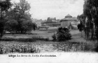 carte postale ancienne de Liège Les Serres du jardin d'acclimatation
