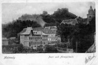 postkaart van Malmedy Post und Abteigebäude