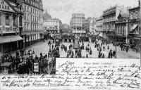 carte postale ancienne de Liège Place Saint Lambert