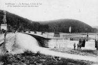 postkaart van La Gileppe Le barrage, le lion, le lac et les nouvelles vannes de déversoir