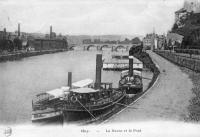 postkaart van Hoei La Meuse et le pont