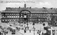 carte postale ancienne de Liège Palais des Princes-Evêques et Place Saint-Lambert