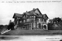 postkaart van Spa Le château sous bois habité par Hindenburg pendant le séjour G.Q.G allemand en 1918