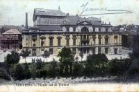 carte postale ancienne de Verviers Facade Sud du Théatre