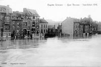 carte postale ancienne de Liège Quai Vercour - Inondation 1910