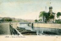 carte postale ancienne de Liège Ecluse du petit paradis