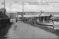 postkaart van Wezet Bords de la Meuse - Le pont et embarcadère du bateau de plaisance Visé - Liège