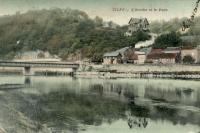 carte postale ancienne de Tilff L'Ourthe et le Pont