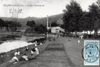carte postale ancienne de Tilff L'Ourthe à l'usine Brialmont