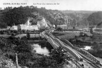 postkaart van Comblain-au-Pont Le pont du chemin de fer