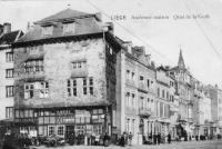 carte postale ancienne de Liège Ancienne maison   Quai de la Goffe