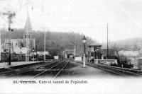 postkaart van Pepinster Gare et tunnel de Pepinster