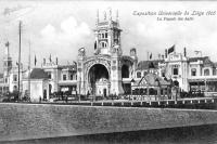 carte postale ancienne de Liège Exposition universelle de Liège 1905 -La Façade des Halls