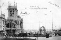carte postale ancienne de Liège Exposition universelle de Liège 1905 - Entrée principale des Jardins