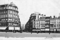 carte postale ancienne de Liège Place Saint-Lambert