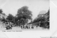carte postale ancienne de Liège Boulevard Piercot. Conservatoire.