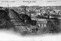 carte postale ancienne de Ans Ligne de Liège à Bruxelles - Panorama d'Ans