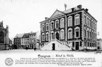 carte postale ancienne de Tongres Hôtel de ville