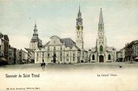 carte postale ancienne de Saint-Trond La Grand Place