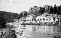 carte postale ancienne de Bouillon La Semois et le château