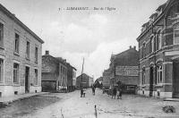 carte postale ancienne de Libramont Rue de l'église