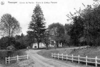 carte postale ancienne de Nassogne Chemin de Marche - Entrée du Château Poncelet