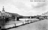 postkaart van Dinant Hôtel des Postes et le pont.