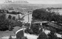 postkaart van Namen Vue générale de la Sambre et vieux pont de Salzinne