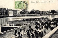 carte postale de Namur L'Arrivée du Bâteau-Touriste