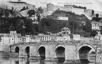 carte postale de Namur Pont de Jambes sur la Meuse et la Citadelle