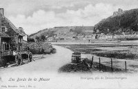 postkaart van Bouvignes Les bords de la Meuse pris de Devant-Bouvignes