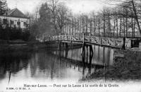 postkaart van Han-sur-Lesse Pont sur la Lesse à la sortie de la Grotte