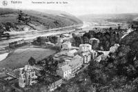 carte postale ancienne de Hastière Panorama du quartier de la Gare