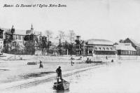 carte postale de Namur Le Kursaal et l'Eglise Notre-Dame
