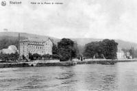 carte postale ancienne de Waulsort Hôtel de la Meuse et château