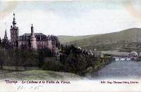 carte postale ancienne de Vierves-sur-Viroin Le Château et le vallée du Viroin