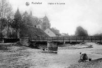 carte postale ancienne de Rochefort L'église et la Lomme