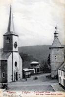 postkaart van Vierves-sur-Viroin L'église - La Grand'Place