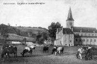 carte postale ancienne de Anseremme&nbsp;Le pont et la nouvelle église