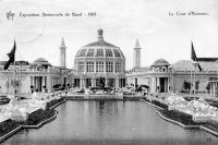 carte postale ancienne de Gand Exposition Univers. De Gand 1913 - La Cour d'Honneur